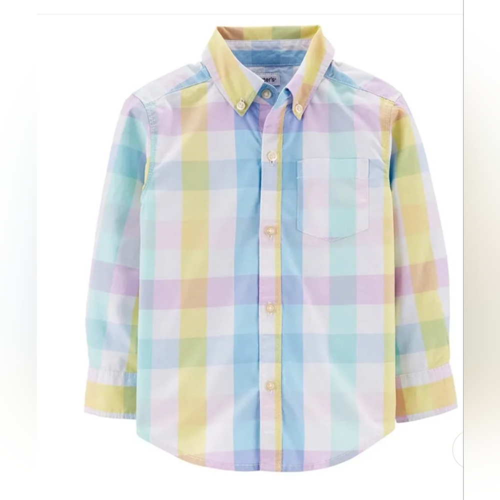 Pastel Plaid Kids Shirt